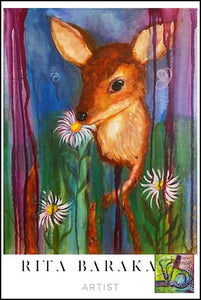 Oh Deer Original Art oil painting by Rita Barakat