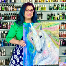 Load image into Gallery viewer, Unicorn painting by Rita Barakat
