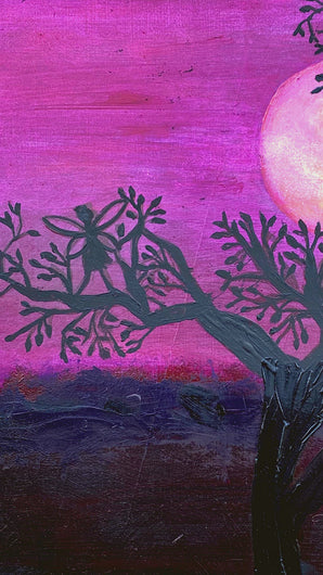 Magenta Sunset original art by Rita Barakat