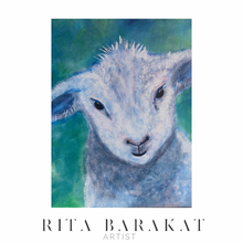 Load image into Gallery viewer, Lamb portrait, original by Rita Barakat
