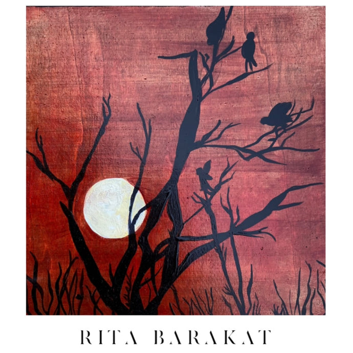 The Nightingales original art by Rita Barakat