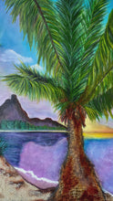 Load and play video in Gallery viewer, Tropical Shores mixed media original art by Rita Barakat
