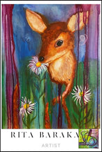 Load image into Gallery viewer, Oh Deer Original Art oil painting by Rita Barakat
